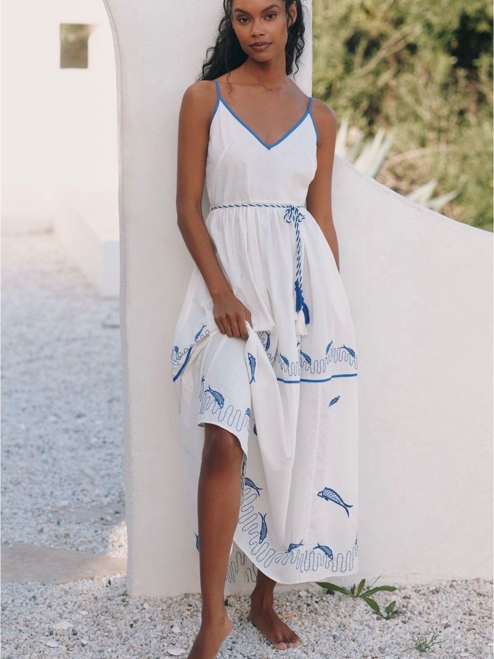 Celandine Embroidered Cotton Tiered
Maxi Dress Anthropologie
